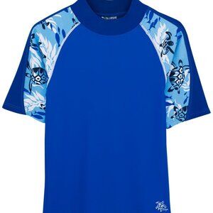 Tuga Boys Offshore S/S Rash Guard (UPF 50+), High Sea Blue, 12/18 mos